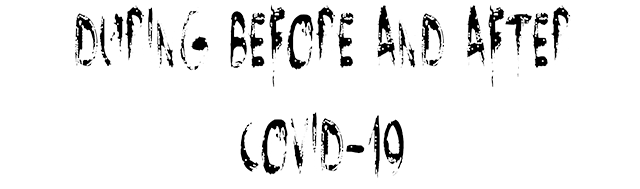 Durante logotipos antes e depois do COVID-19