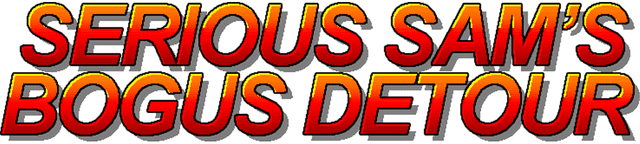 O logotipo Detour falso de Serious Sam
