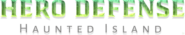 Hero Defense - Logotipo de la isla embrujada