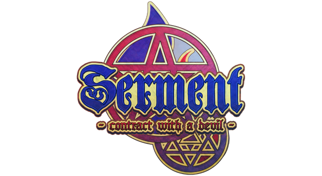 Serment - contrato com um logotipo do diabo