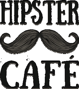 Hipster cafe logo