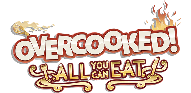 ¡Sobrecocido! Logotipo principal de Todo lo que puedas comer