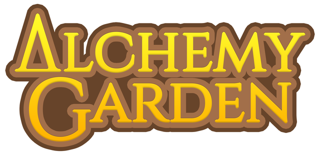 Logotipo principal de Alchemy Garden