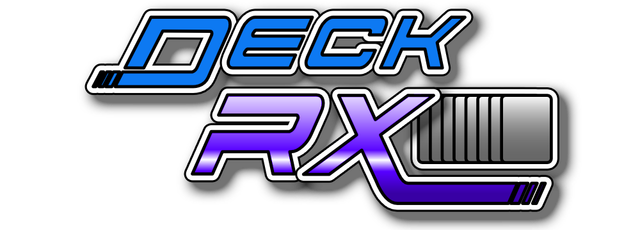 Deck RX: El logo principal del juego de carreras de construcción de mazos