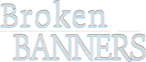 Broken banner logo