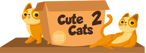 1001 Jigsaw. Cute Cats 2 Logo