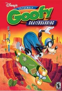 Goofy on a skateboard