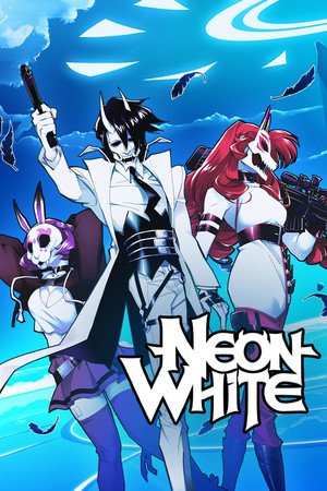 Neon White Poster