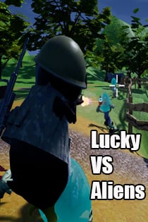 Lucky VS Aliens Poster