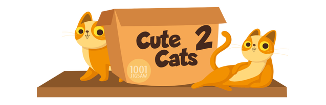 1001 Jigsaw. Cute Cats 2 Logo