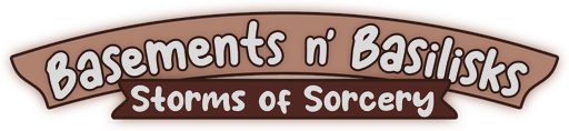 Basements n Basilisks: Storms of Sorcery Logo