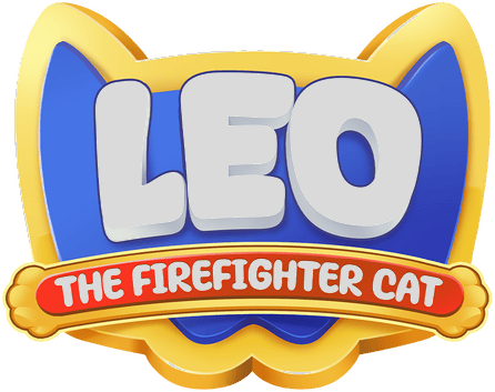 Leo: The Firefighter Cat Logo