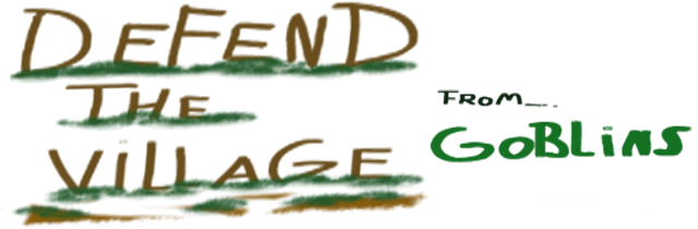 Defend the village from goblins Logo