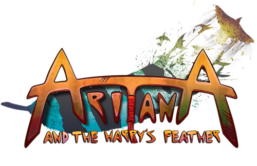 Aritana and the Harpys Feather Logo